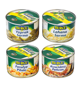 Burcu Konserve 400 gr Teneke 4 lü Hazır Yemek Karma Paket