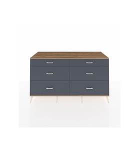 Kronos Konsol 6 Çekmeceli  176x59x99 Antrasit-Çam/Antrasit