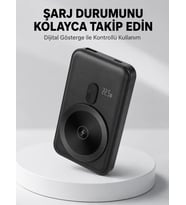 LCD Ekranlı Kablosuz Powerbank Type C ve USB Çıkışlı Yeni Nesil