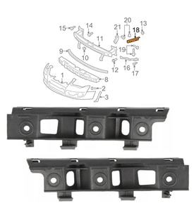 Passat B6 Sol Ön Tampon Bağlantı Braketi 2006-2011 3C0807183
