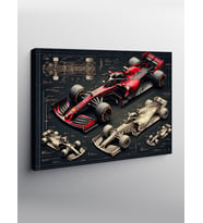 Kanvas Tablo Teknik Formula 1 Araç Çizimi