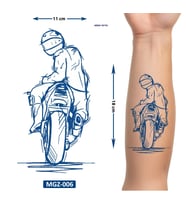 Motorcu 1 Ay Kalıcı Geçici Dövme Yapıştırma Dövme