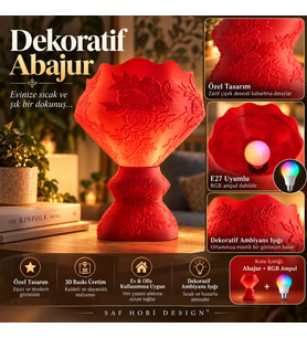 Saf Hobi Design® Dekoratif RGB Abajur