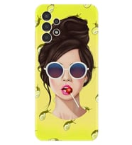 Samsung Galaxy M14 Uyumlu Kılıf Resimli Desenli Baskılı Silikon Lollipop Woman 1416