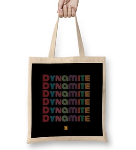 Bts Dynamite Repeated Text Dynamite Bez Çanta Uzun Saplı