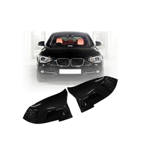 Bmw F20 2015-2018 Lci 1.seri  Uyumlu Plastik Parlak Siyah Batman Ayna Kapağı