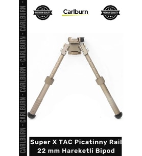 #Bipod Taktik Sağlam Alüminyum Katlanır Super X TAC Picatinny Rail 22 mm Hareketli Bipod