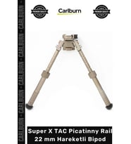 #Bipod Taktik Sağlam Alüminyum Katlanır Super X TAC Picatinny Rail 22 mm Hareketli Bipod