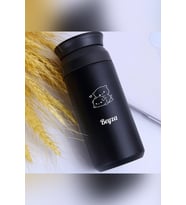 Kişiye Özel 500 ML Paslanmaz Çelik Bubu Dudu Baskılı Termos  8 Saat Isı Koruma  Kahve ve Çay Termosu (Siyah)
