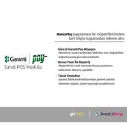 PrestaShop - Garanti Pay Sanal POS Modülü
