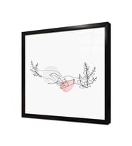 Tablosan Line Art Çerçeveli Cam Tablo