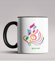 Kişiye Özel Müzik Öğretmeni Tasarımlı Siyah Renk Kupa Bardak 4 (Siyah)