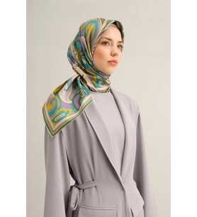 Armine Nostalji Çiçek Desenli Sura İpek Eşarp 9323DS