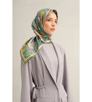 Armine Nostalji Çiçek Desenli Sura İpek Eşarp 9323DS