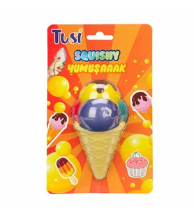 Squishy Top Dondurma: Slow Rising Stres Topu! Büyük Boy Yumuşacık Figür (Çok Renkli)