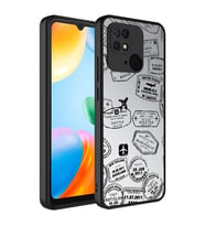Gpack Xiaomi Poco C40 Kılıf Mirror Ayna Üzeri Desenli Kamera Korumalı  (Antrasit)
