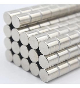 100 Adet 4x4 Mm Yuvarlak Neodyum Mıknatıs N35 Güçlü Magnet Nikel Kaplama