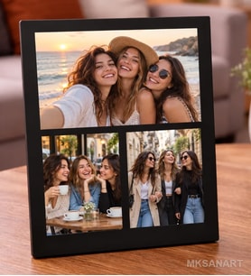 Fotoğraftan Tasarlanan 3 Kişilik Masa Fotograf Cercevesi 13 x 18 cm MDF Çerçeve - Kişiye Özel Hediye 2. Model