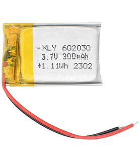 Powermaster 3.7 Volt 300 mAh Li-iOn 60x20x30mm Lityum Ciklet Polimer Pil Şarjlı