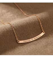 Minimalist Çift İsim Kolye 925K Gümüş (Rose)