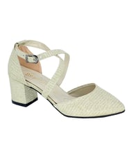 Trendyshose 03571 5 Cm Kalın Topuk Kadın Ayakkabı (Altın)