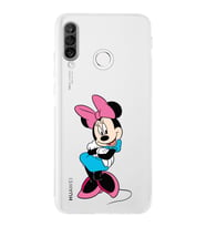 Huawei P30 Lite Kamera korumalı Kapak Minnie Mouse Tasarımlı  Şeffaf Kılıf