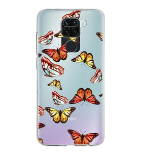PrintiFy Xiaomi Redmi Note 9 ile Uyumlu 1mm Slim Fit Water Color 2 Baskılı Şeffaf  Kılıf