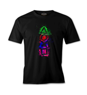Play Buttons - Dust Siyah Erkek Tshirt