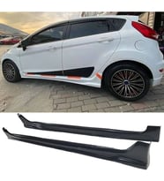 Ford Fiesta Mk6 Custom Yan Marşpiyel Seti Plastik 2 Adet Mat Siyah 2008-2017 karlık+ek+bodykit