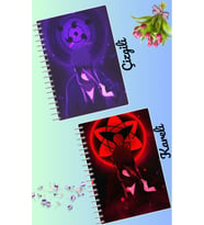 Sasuke Uchiha defter seti 2 adet A4 boyutu 21*30 çizgili + kareli 60 syf