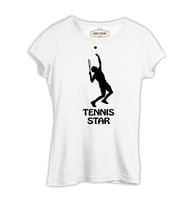Tenis Star Beyaz Kadın Tshirt