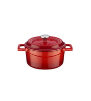 Lava Döküm Yuvarlak Tencere. Trendy Çap(Ø) 12cm. (Kırmızı)