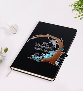 BK Gift Kişiye Özel Happy Halloween Tasarımlı Siyah Defter-17