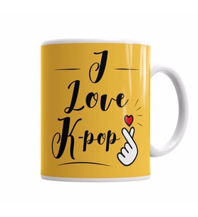 I Love Kpop Kupa Bardak Porselen