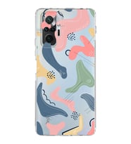 Xiaomi Redmi Note 10 Pro 4G  Kamera Korumalı Kapak Abstract Tasarımlı Şeffaf  Kılıf
