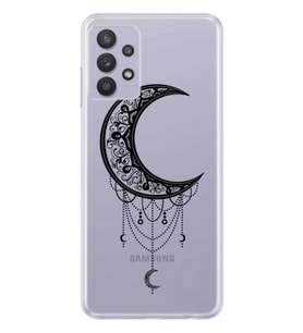 Kılıfland Samsung Galaxy A32 Kılıf Silikon Resimli Kapak Moon Stok 749