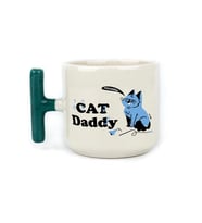 Cat Daddy Baskılı Yeşil Kulplu T Kupa
