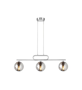 Lioren Camlı Yemek Masası Avize RA-AVZ- 5647-29-81 (Krom)