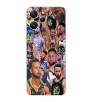 Xiaomi Redmi 12 Uyumlu Uyumlu Steph Curry Kolaj Tasarımlı Şeffaf Telefon Kılıfı