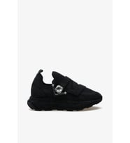 Prens 158-2 Kadın Taşlı Sneaker Ayakkabı (Siyah)