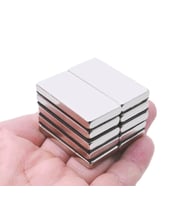 Neodyum Magnet Güçlü 40x20x5mm N35 Mıknatıs Köşeli, Nikel Kaplamalı, Dayanıklı (Gri)