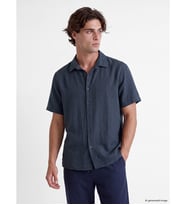 LCW Vision İndigo Regular Fit Armürlü Erkek Gömlek