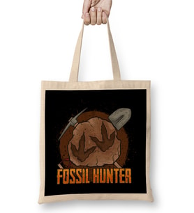 Cute Fossil Hunter Paleontology Dinosaur Obsessed Bez Çanta Uzun Saplı