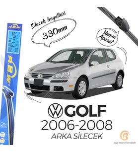 RBW Arka Silecek Volkswagen Golf 5 2006-2008 ile uyumlu (Siyah)