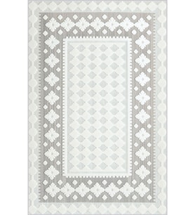 Eliana Home Baskılı, Yıkanabilir Kaymaz Taban Salon Halısı LNA0754 100x150 cm (Gri)