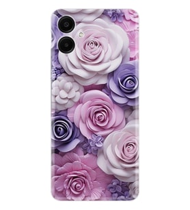 Samsung Galaxy A06 Kılıf Boutique Baskılı Resimli Mor Güller Pcode -029