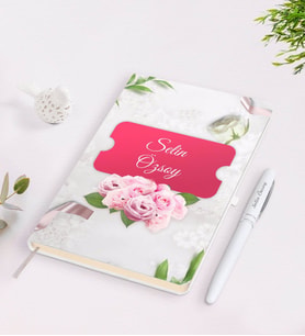 BK Gift Kişiye Özel İsimli Çerçeveli Defter Kalem Seti-6