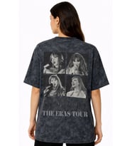 Taylor Swift Şarkıcı Sırt Baskılı Unisex Oversize Eskitme Yıkamalı Tişört