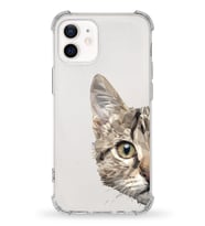 Apple iPhone 12 Mini Uyumlu Darbe Emici Antişok  Kapak Catface Tasarımlı Silikon Şeffaf Kılıf