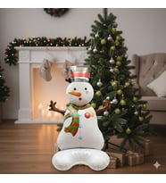 Yılbaşı Folyo Balon Kardan Adam (120-75cm) Ayaklı